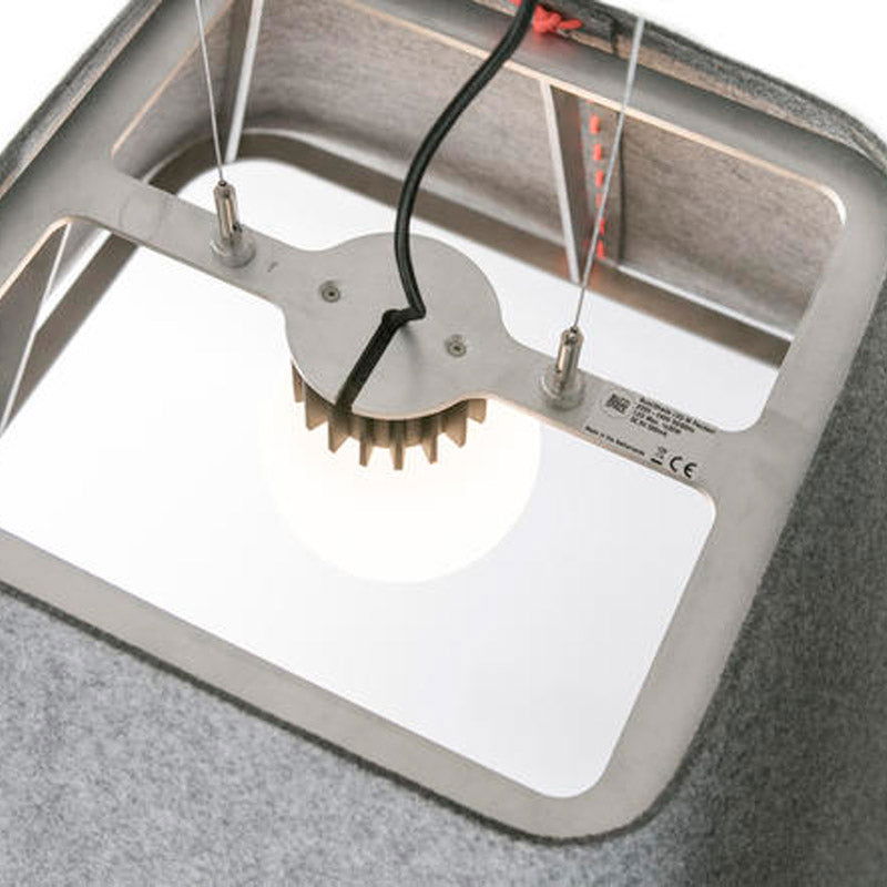 BuzziSpace BuzziShade Acoustic Pendant Light - Square Retrofit - Muffle Acoustics Limited