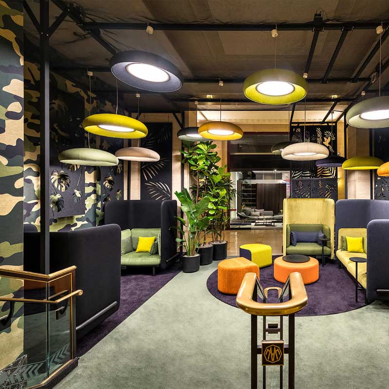 BuzziSpace BuzziSkin Printed Acoustic Fabric Wallpaper - Muffle Acoustics Limited