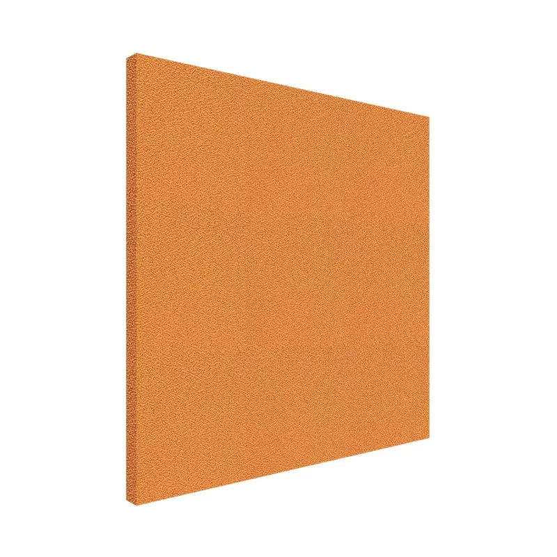 Orange acoustic panel on a white background