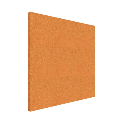 Orange acoustic panel on a white background