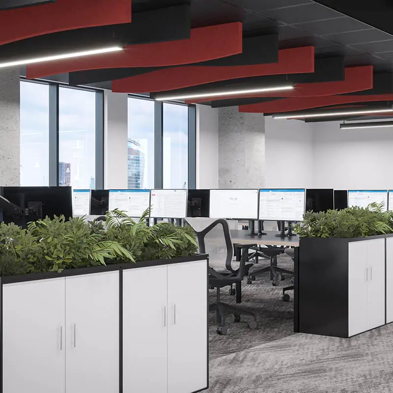 MuffleBaffle | Fabric Acoustic Ceiling Baffle - Wave