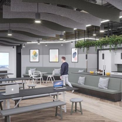 MuffleBaffle | Felt Acoustic Ceiling Baffle - Wave (Sold in Packs)