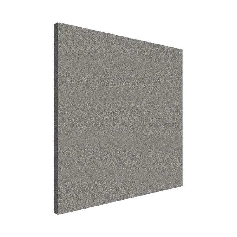 Gray acoustic panel on a white background