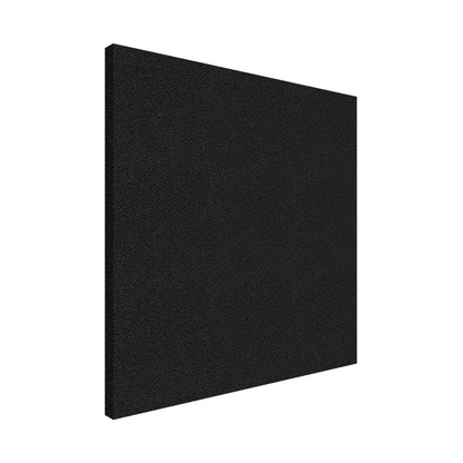 Black acoustic foam panel on a white background