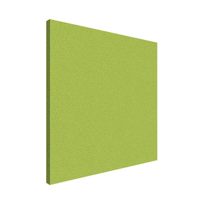 Green acoustic foam panel on a white background