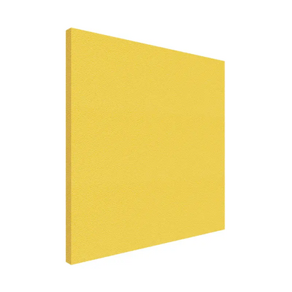 Yellow acoustic panel on a white background