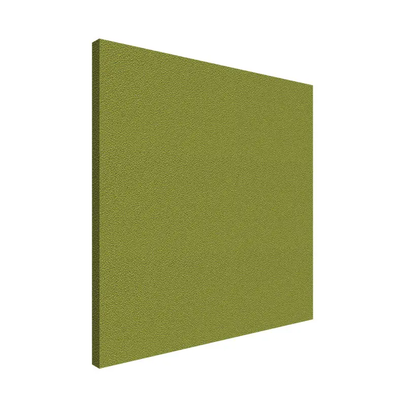 Green acoustic panel on a white background